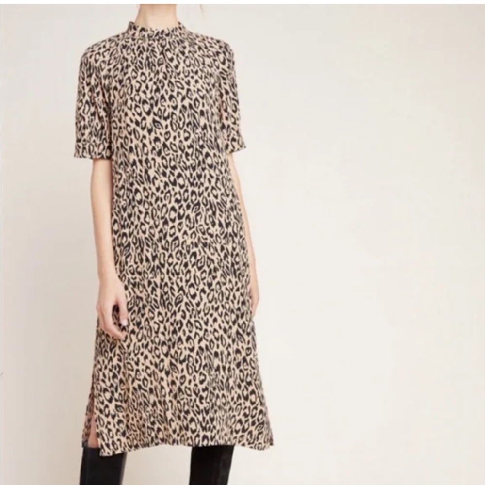Anthropologie Mackenzie Leopard Print Dress.